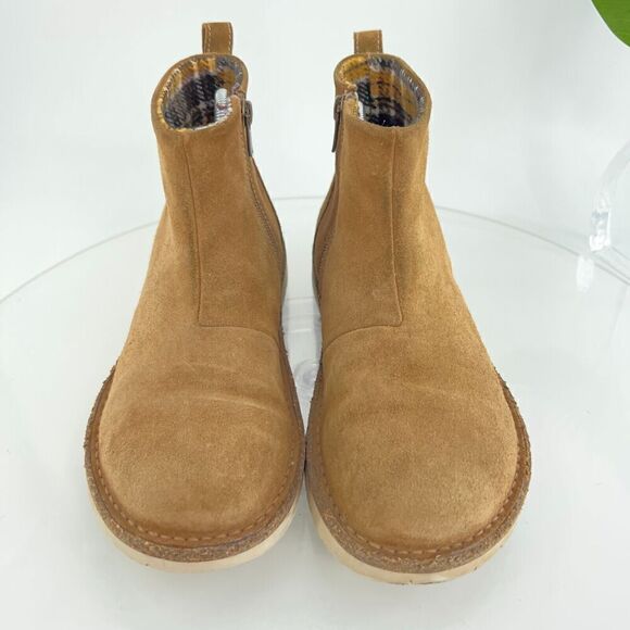 Birkenstock Melrose Ankle Boots Women's Size 37 6 Brown  Suede Leather Side Zip - Picture 5 of 16